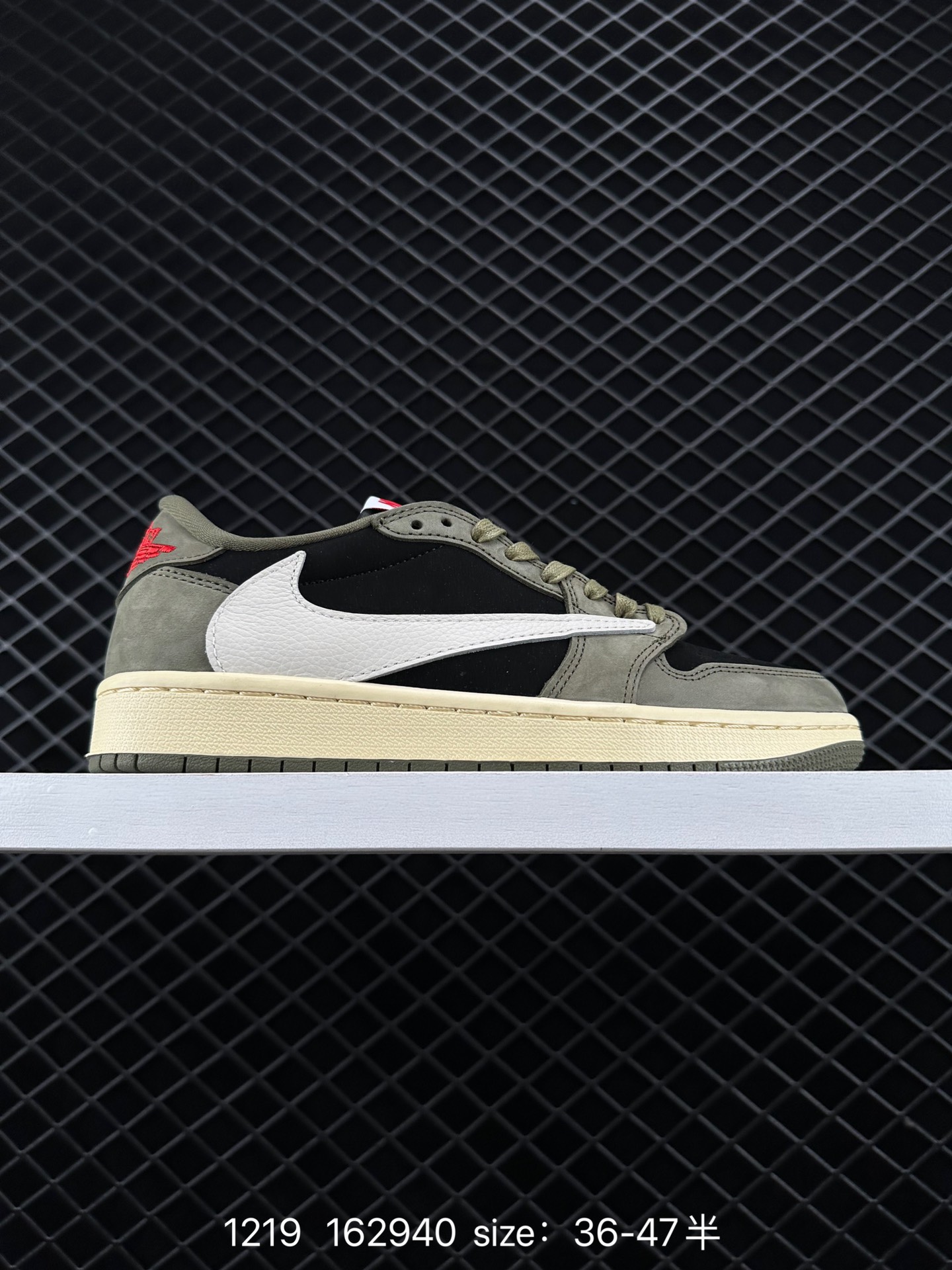 fragment design x Travis Scott x Nike Air Jordan 1 Low OG SP”Black/Green Toe“